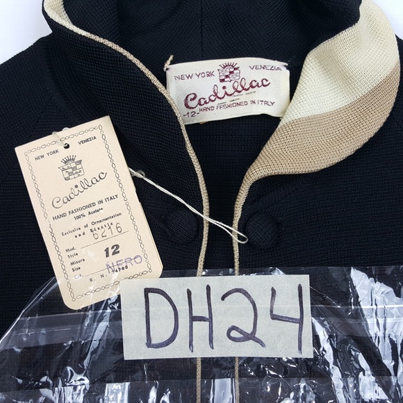Vintage Cadillac New York Women's Cardigan Size 12 Black - Picture 3 of 4